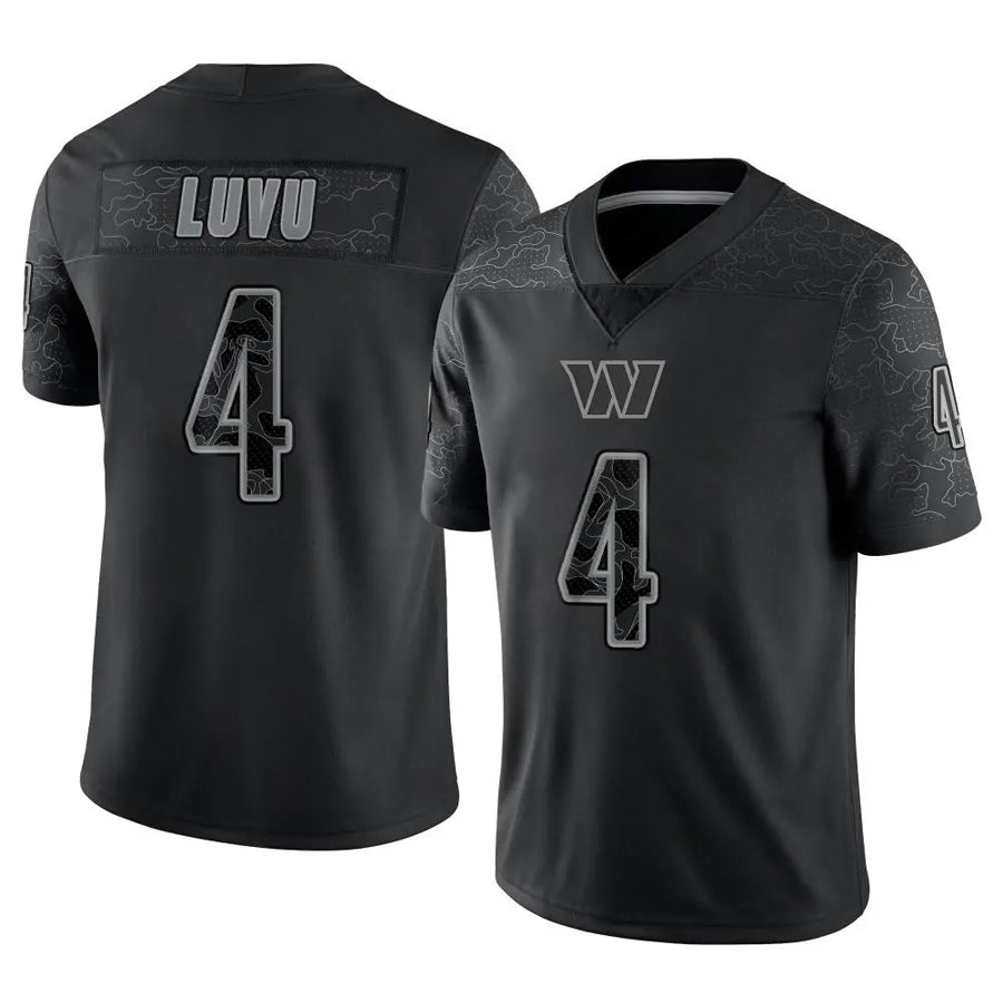 Choea W.Commanders #4 Frankie Luvu Player Black RFLCTV Limited Stitched Jerseys
