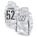 Choea W.Commanders #52 Sonny Styles Player Arctic Camo Limited Salute to Service Pullover Hoodies Game Stitched Jerseys