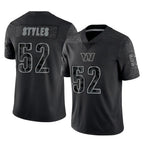 Choea W.Commanders #52 Sonny Styles Player Black Limited Reflective Home Game Stitched Jerseys
