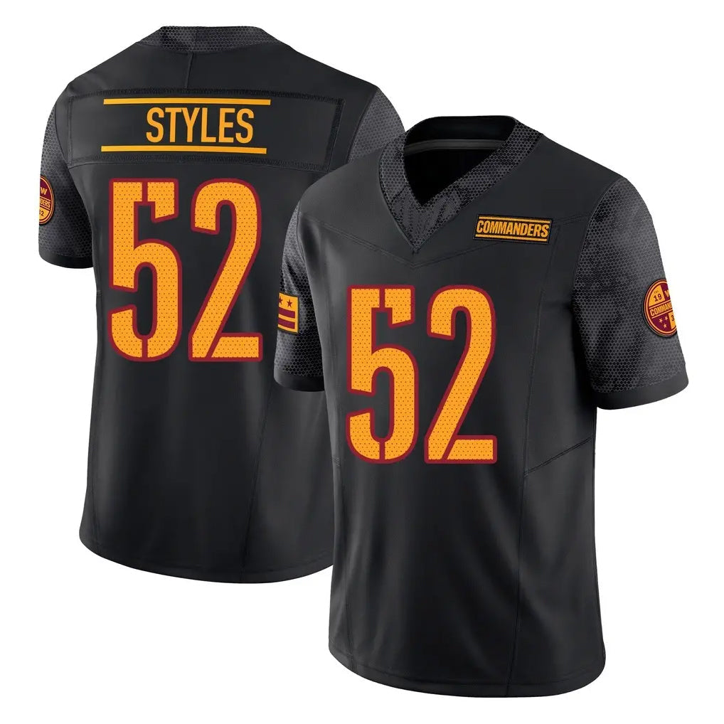 Choea W.Commanders #52 Sonny Styles Player Black Limited Vapor F.U.S.E. Home Game Stitched Jerseys