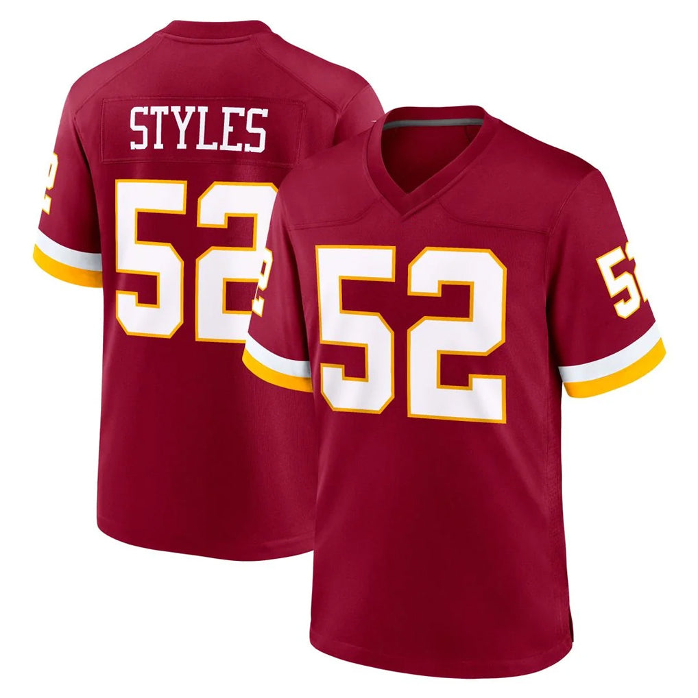 Choea W.Commanders #52 Sonny Styles Player Burgundy Game Home Stitched Jerseys