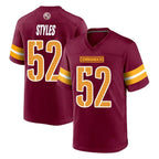 Choea W.Commanders #52 Sonny Styles Player Burgundy Home Game Stitched Jerseys