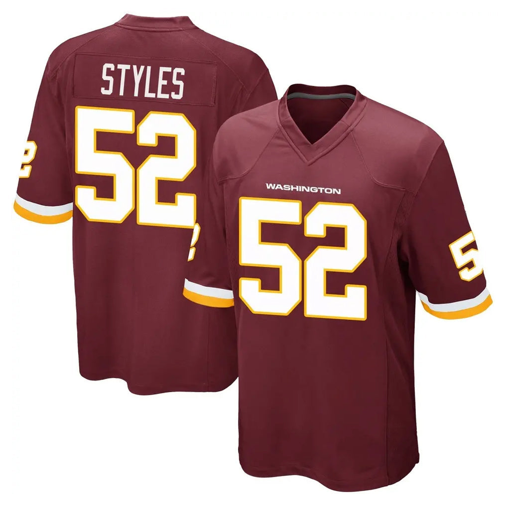 Choea W.Commanders #52 Sonny Styles Player Burgundy Team Color Home Game Stitched Jerseys