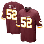 Choea W.Commanders #52 Sonny Styles Player Burgundy Team Color Home Game Stitched Jerseys