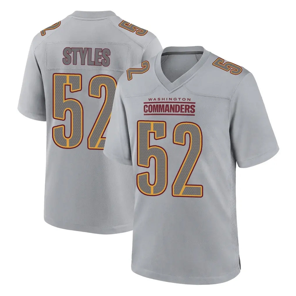 Choea W.Commanders #52 Sonny Styles Player Gray Atmosphere Fashion Home Game Stitched Jerseys