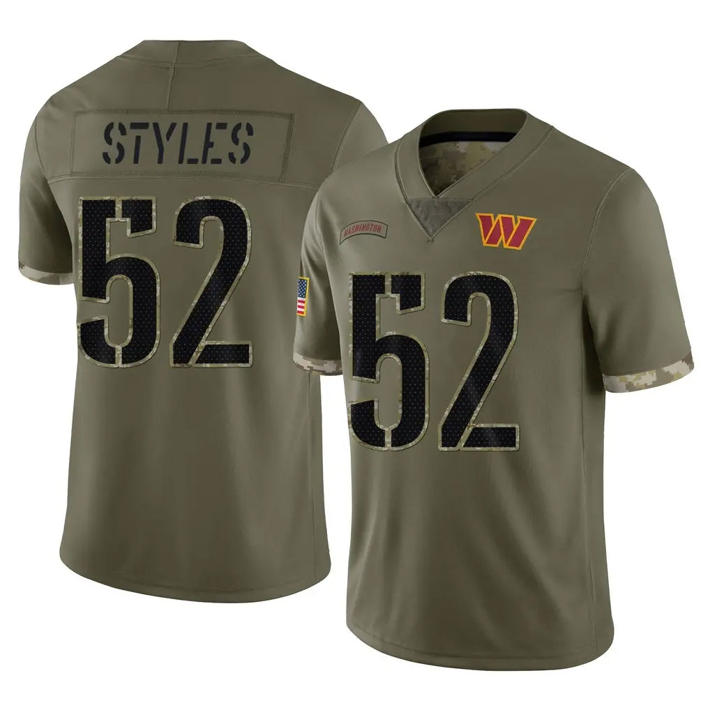 Choea W.Commanders #52 Sonny Styles Player Olive Salute To Service Limited Home Game Stitched Jerseys