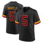 Choea W.Commanders #5 Jayden Daniels Player Black Limited Home Game Stitched Jerseys