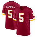 Choea W.Commanders #5 Jayden Daniels Player Burgundy Game Home Stitched Jerseys