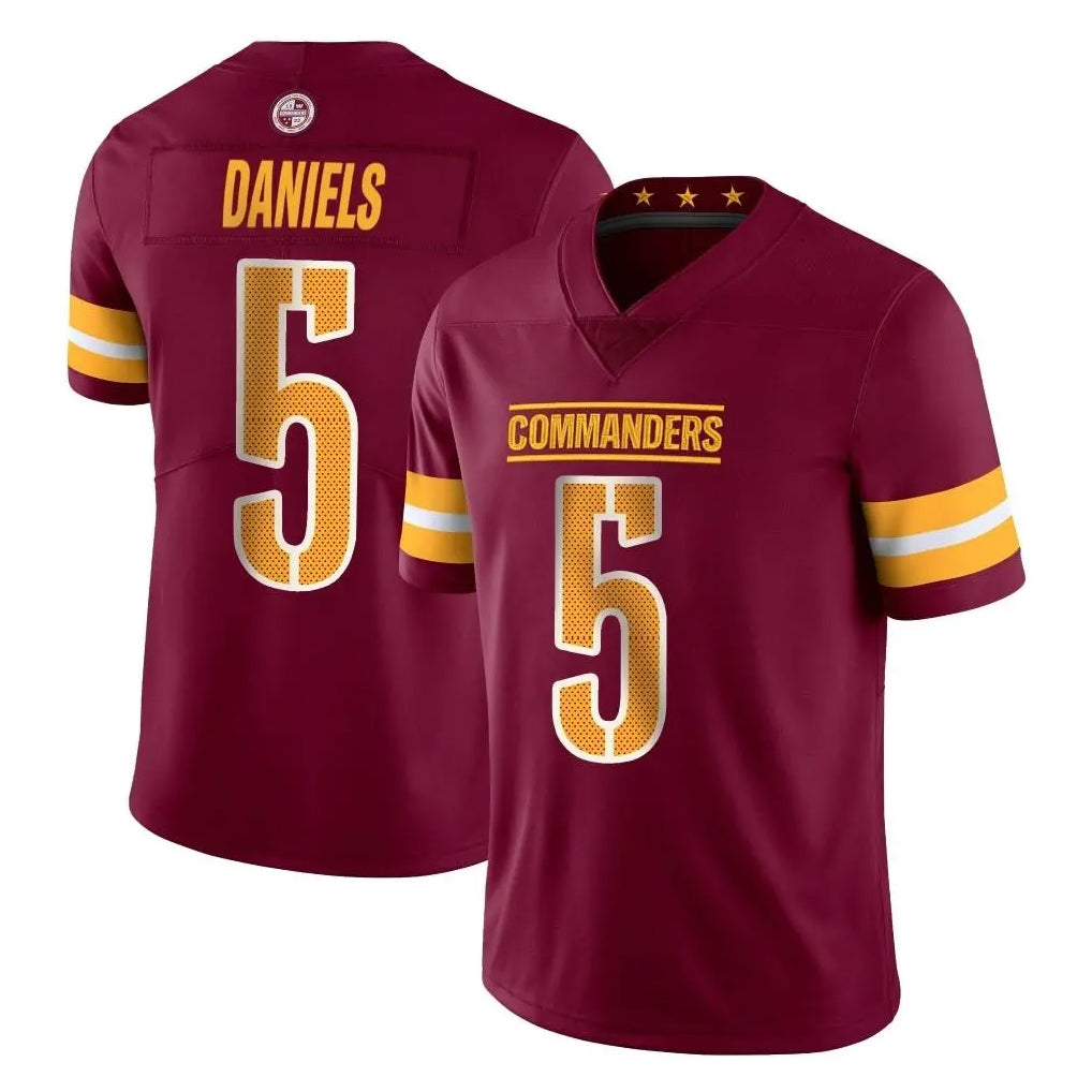 Choea W.Commanders #5 Jayden Daniels Player Burgundy Limited Vapor Home Game Stitched Jerseys
