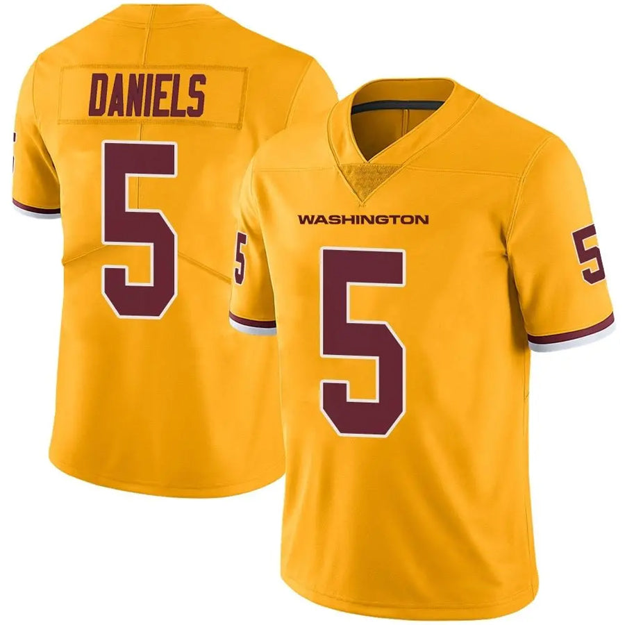 Choea W.Commanders #5 Jayden Daniels Player Limited Gold Color Rush Stitched Jerseys
