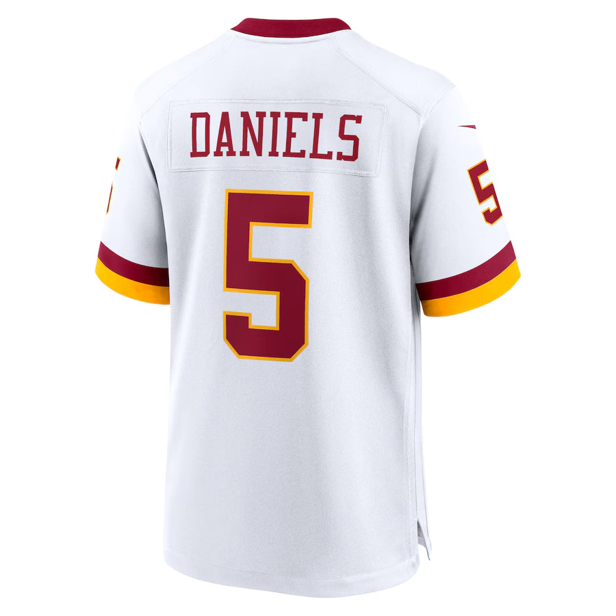 Choea W.Commanders #5 Jayden Daniels Player White Home Game Stitched Jerseys