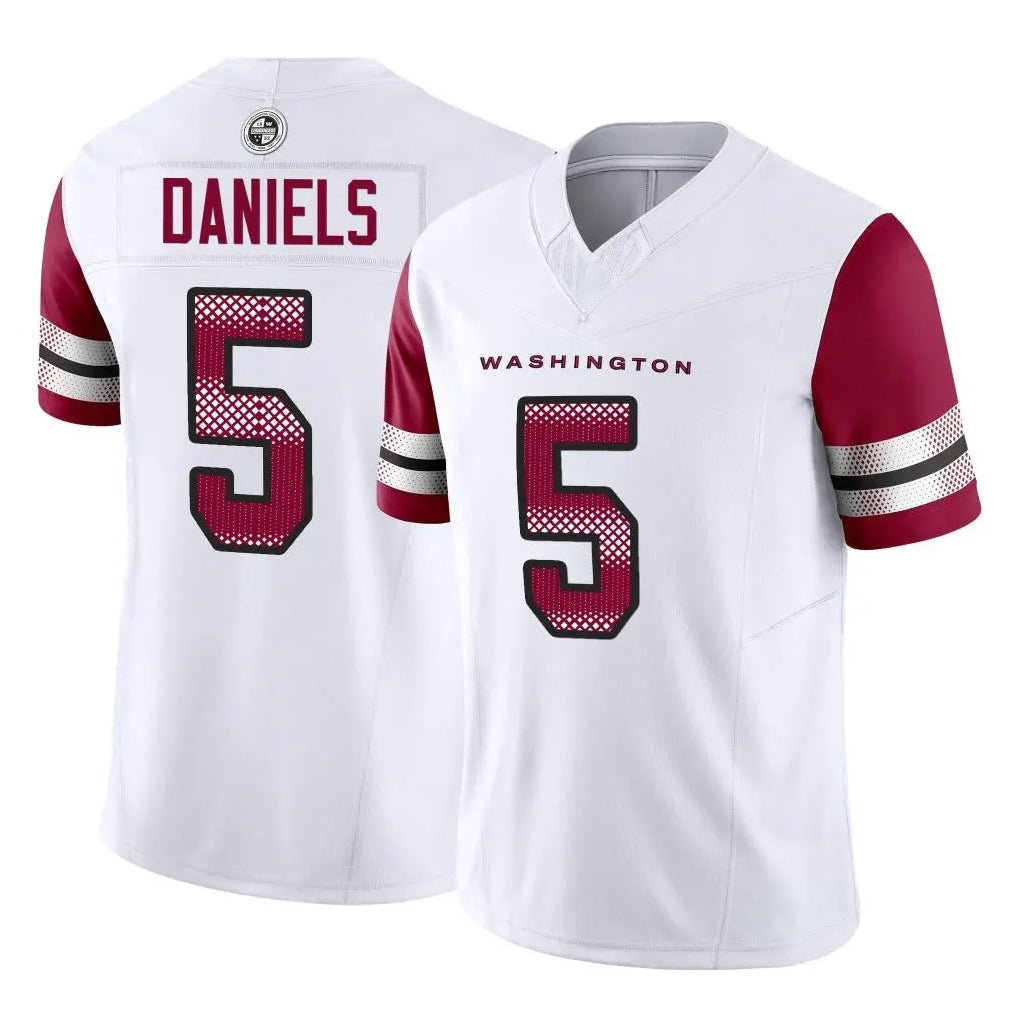 Choea W.Commanders #5 Jayden Daniels White Vapor F.U.S.E. Limited Home Game Stitched Jerseys