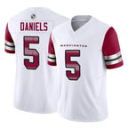Choea W.Commanders #5 Jayden Daniels White Vapor F.U.S.E. Limited Home Game Stitched Jerseys