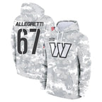Choea W.Commanders #67 Nick Allegretti Player Arctic Camo Limited Salute to Service Pullover Hoodies Game Stitched Jerseys