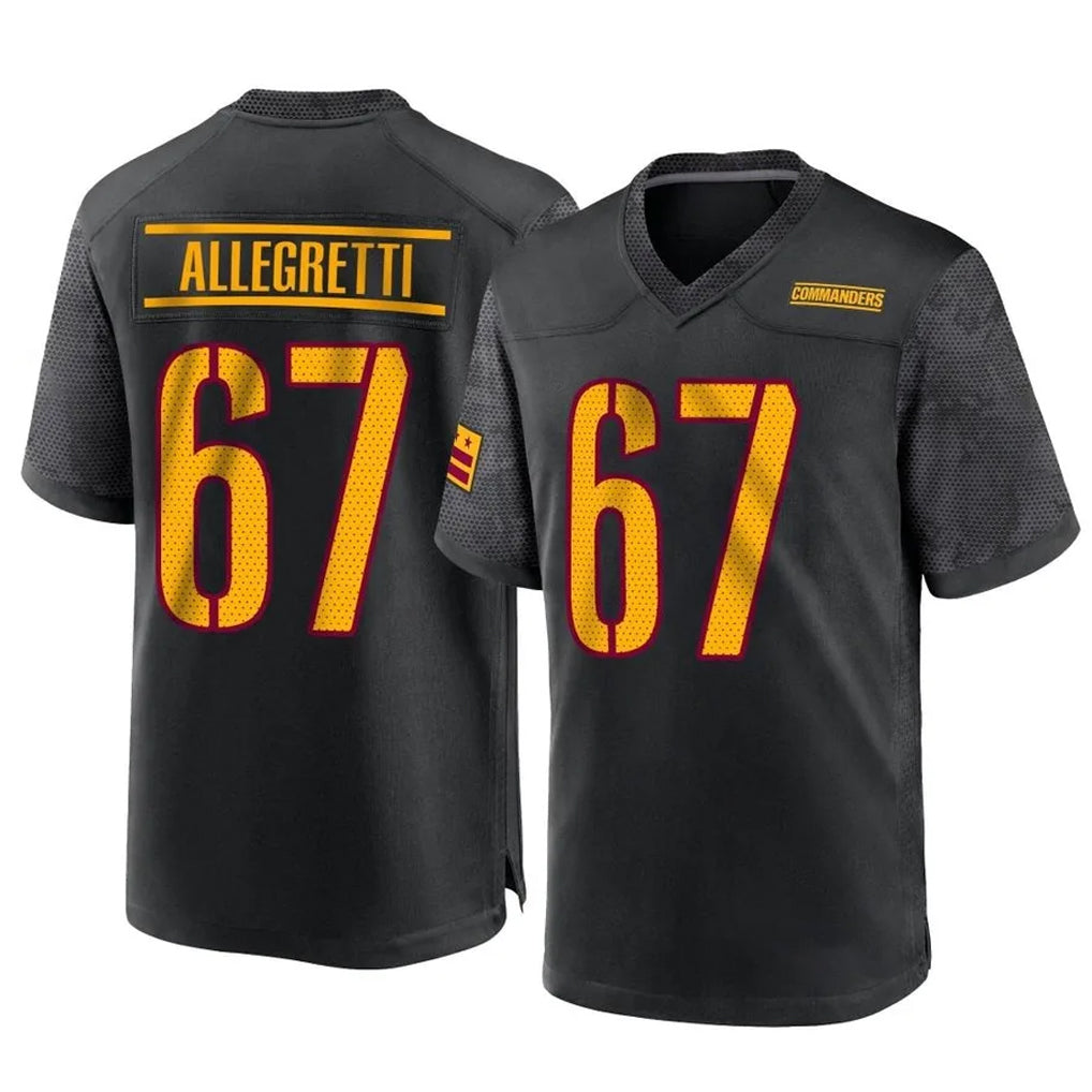Choea W.Commanders #67 Nick Allegretti Player Black Home Game Stitched Jerseys