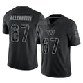 Choea W.Commanders #67 Nick Allegretti Player Black Limited Reflective Home Game Stitched Jerseys