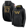 Choea W.Commanders #67 Nick Allegretti Player Black Salute to Service Performance Pullover Hoodies Home Game Stitched Jerseys