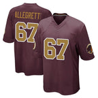 Choea W.Commanders #67 Nick Allegretti Player Burgundy Alternate Home Game Stitched Jerseys