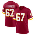 Choea W.Commanders #67 Nick Allegretti Player Burgundy Game Home Stitched Jerseys