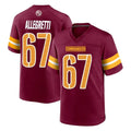 Choea W.Commanders #67 Nick Allegretti Player Burgundy Home Game Stitched Jerseys