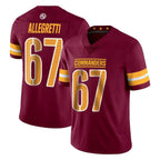 Choea W.Commanders #67 Nick Allegretti Player Burgundy Limited Vapor Home Game Stitched Jerseys