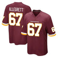 Choea W.Commanders #67 Nick Allegretti Player Burgundy Team Color Home Game Stitched Jerseys