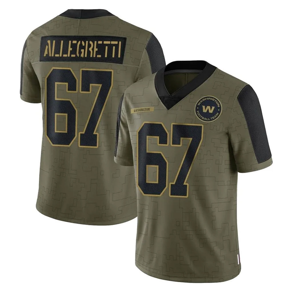Choea W.Commanders #67 Nick Allegretti Player Olive Salute To Service Limited Game Stitched Jerseys