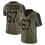 Choea W.Commanders #67 Nick Allegretti Player Olive Salute To Service Limited Game Stitched Jerseys
