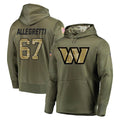 Choea W.Commanders #67 Nick Allegretti Player Olive Salute to Service Pullover Hoodie Limited Home Game Stitched Jerseys