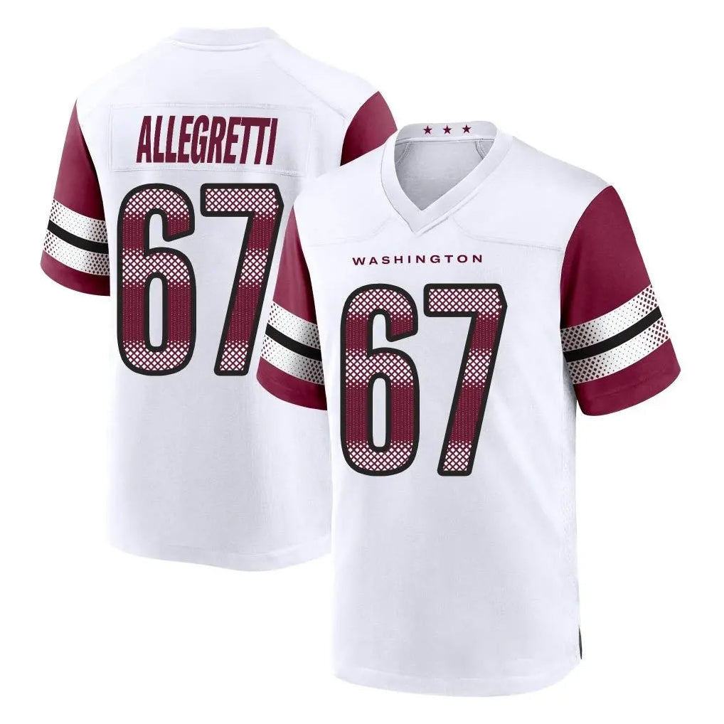 Choea W.Commanders #67 Nick Allegretti Player White Game Home Stitched Jerseys