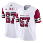 Choea W.Commanders #67 Nick Allegretti Player White Vapor F.U.S.E. Limited Home Game Stitched Jerseys
