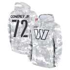Choea W.Commanders #72 Josh Conerly Jr. Player Arctic Camo Limited Salute to Service Pullover Hoodies Game Stitched Jerseys