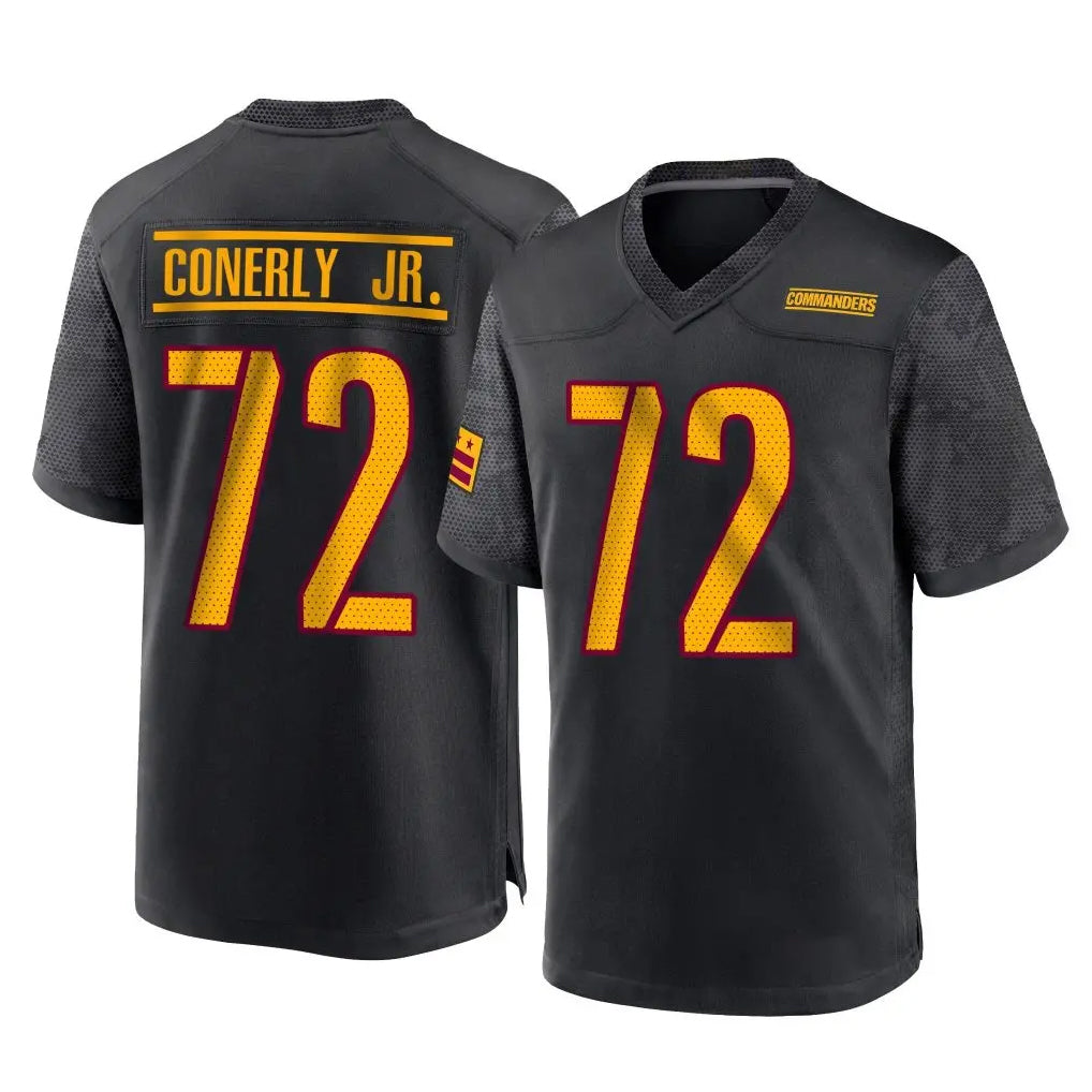 Choea W.Commanders #72 Josh Conerly Jr. Player Black Home Game Stitched Jerseys