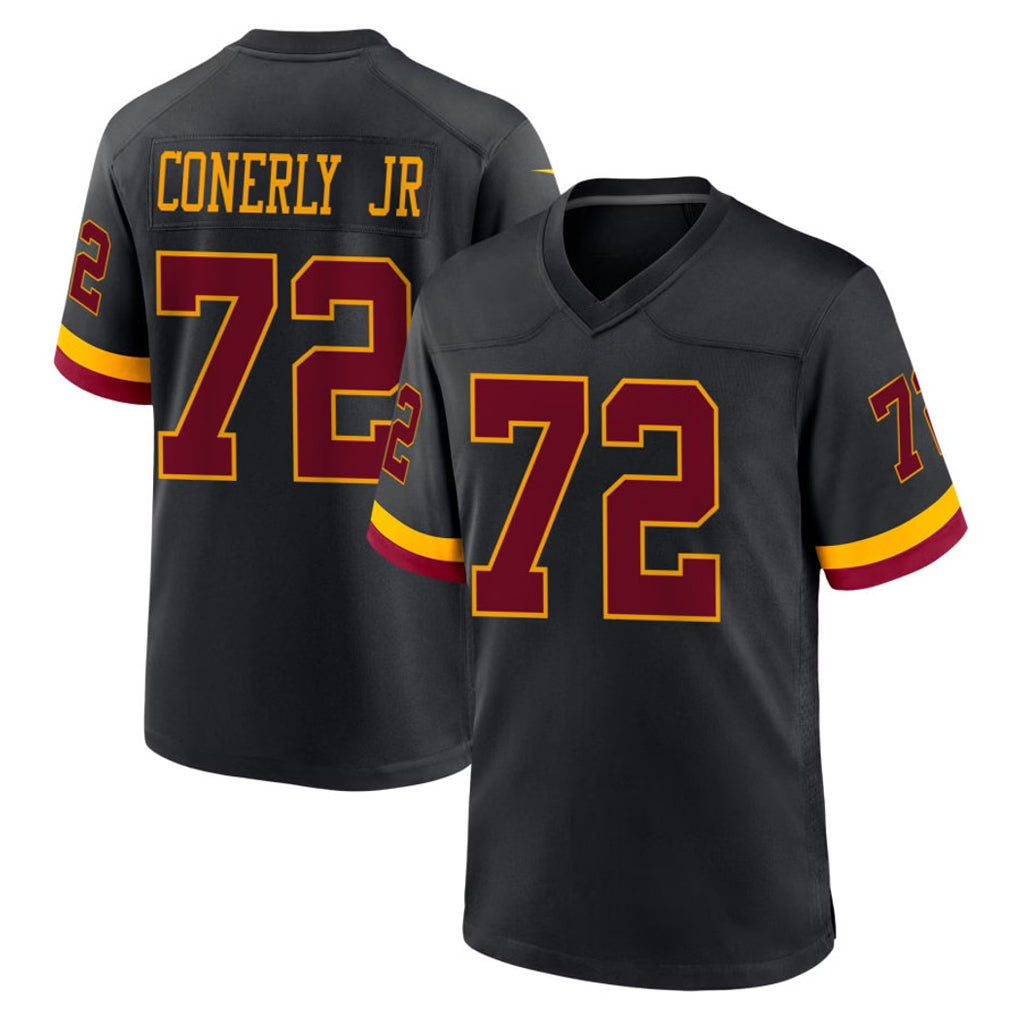 Choea W.Commanders #72 Josh Conerly Jr. Player Black Limited Home Game Stitched Jerseys