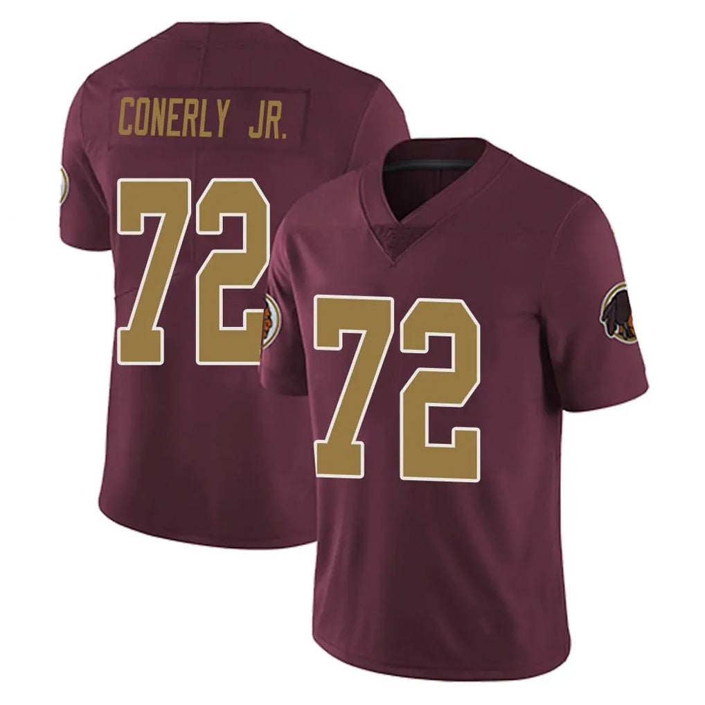 Choea W.Commanders #72 Josh Conerly Jr. Player Burgundy Alternate Vapor Untouchable Home Game Stitched Jerseys
