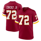 Choea W.Commanders #72 Josh Conerly Jr. Player Burgundy Game Home Stitched Jerseys