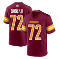 Choea W.Commanders #72 Josh Conerly Jr. Player Burgundy Home Game Stitched Jerseys