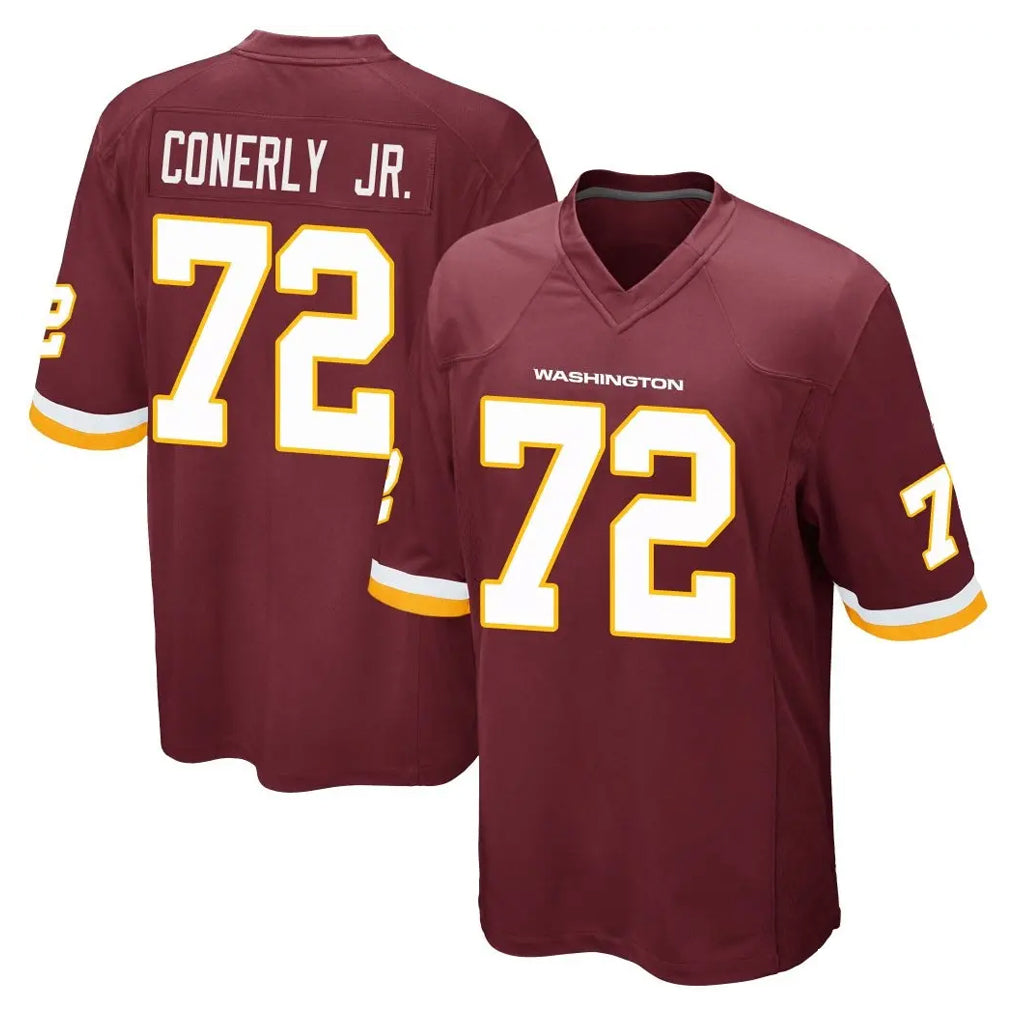 Choea W.Commanders #72 Josh Conerly Jr. Player Burgundy Team Color Home Game Stitched Jerseys