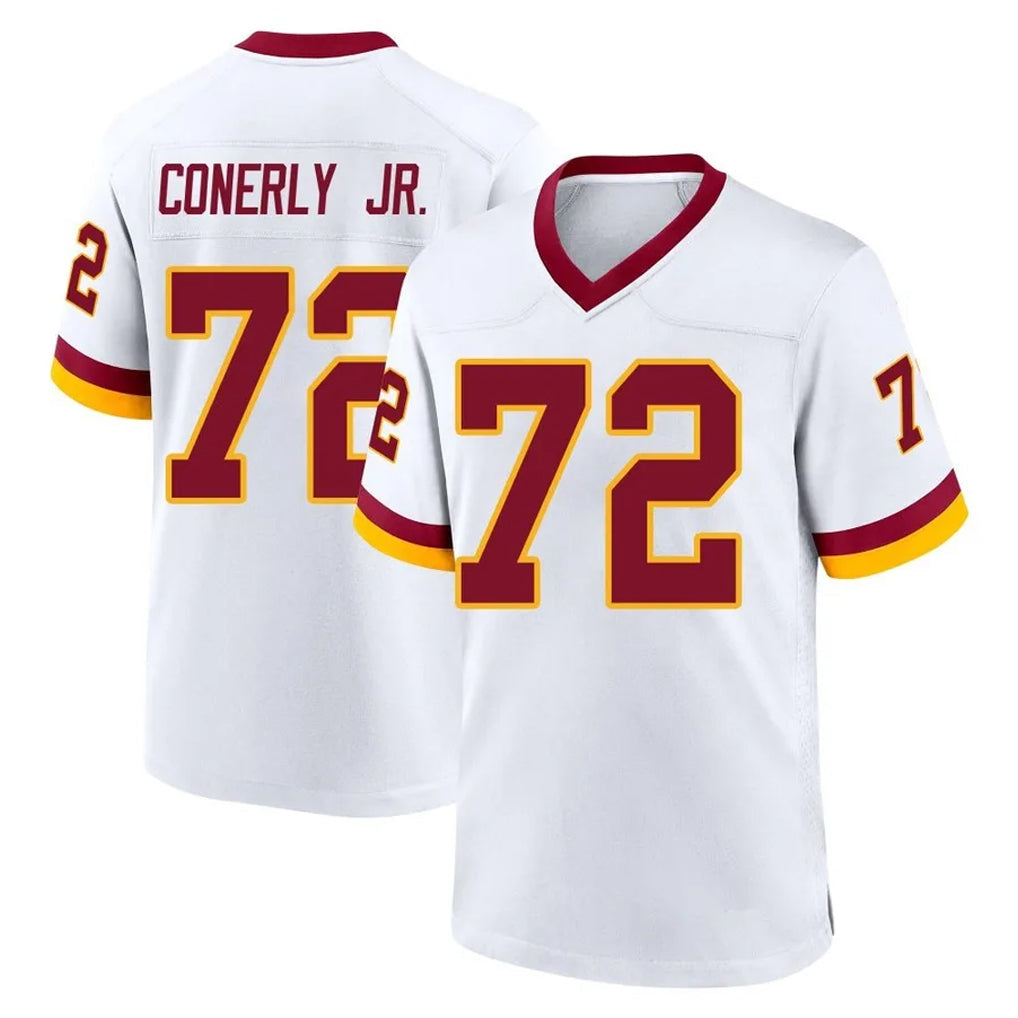 Choea W.Commanders #72 Josh Conerly Jr. Player White Home Game Stitched Jerseys