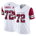 Choea W.Commanders #72 Josh Conerly Jr. Player White Vapor F.U.S.E. Limited Home Game Stitched Jerseys