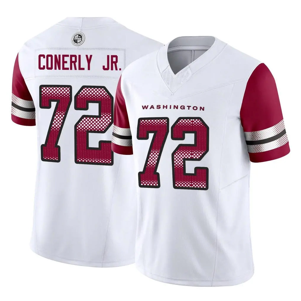 Choea W.Commanders #72 Josh Conerly Jr. Player White Vapor F.U.S.E. Limited Home Game Stitched Jerseys