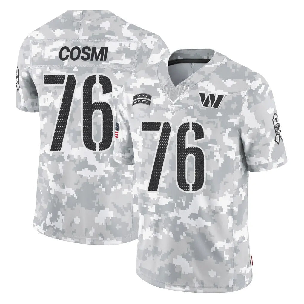 Choea W.Commanders #76 Sam Cosmi Player Arctic Camo Limited Salute To Service Home Game Stitched Jerseys