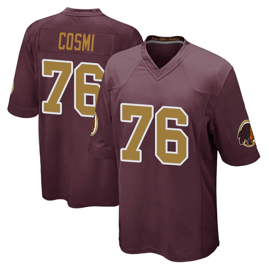 Choea W.Commanders #76 Sam Cosmi Player Burgundy Alternate Home Game Stitched Jerseys