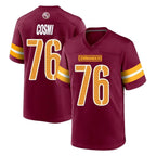 Choea W.Commanders #76 Sam Cosmi Player Burgundy Home Game Stitched Jerseys