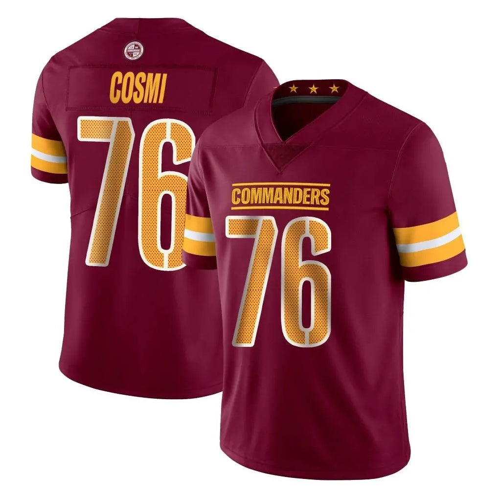 Choea W.Commanders #76 Sam Cosmi Player Burgundy Limited Vapor Home Game Stitched Jerseys