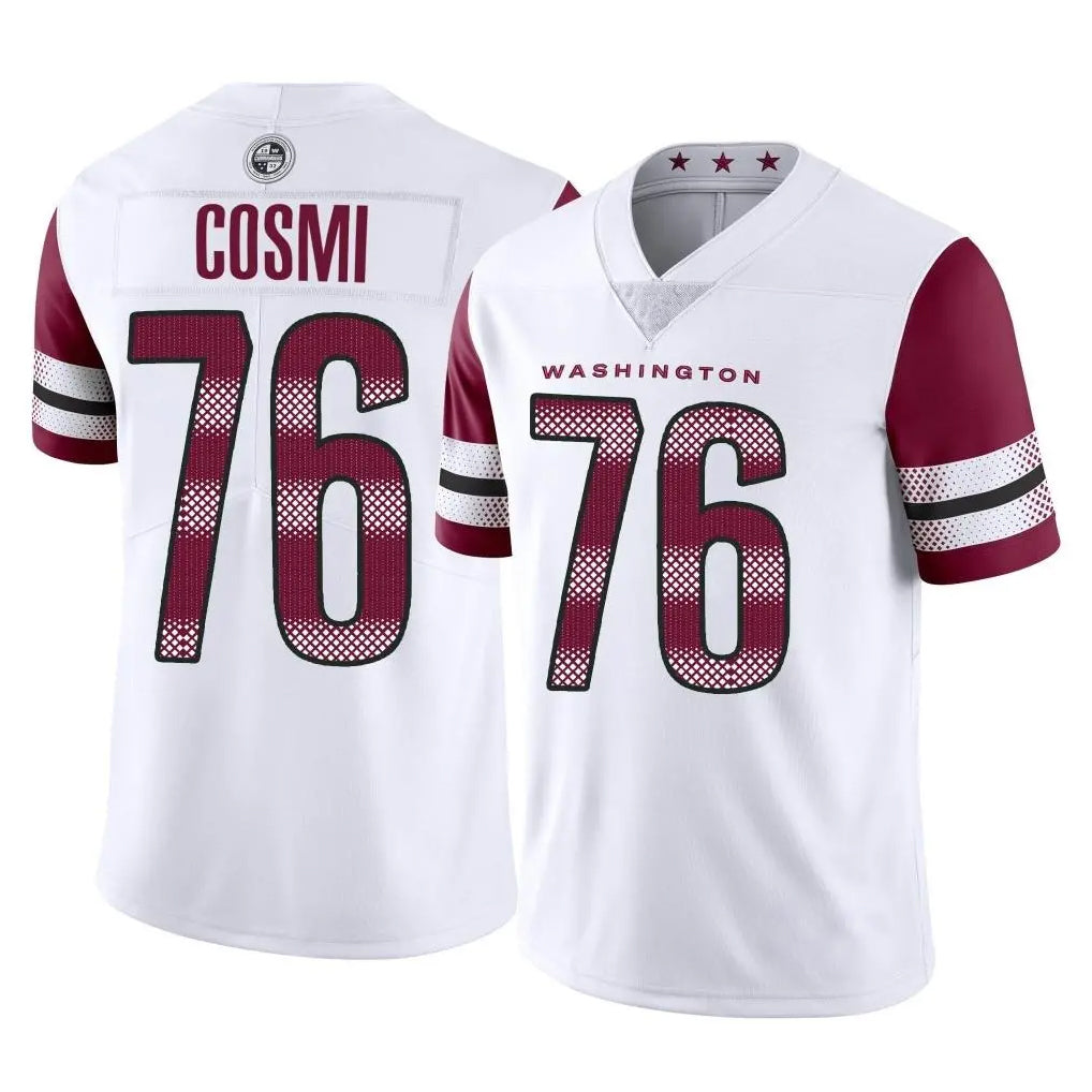 Choea W.Commanders #76 Sam Cosmi Player White Limited Vapor Home Game Stitched Jerseys