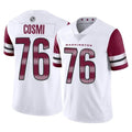 Choea W.Commanders #76 Sam Cosmi Player White Limited Vapor Home Game Stitched Jerseys