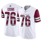 Choea W.Commanders #76 Sam Cosmi Player White Limited Vapor Home Game Stitched Jerseys
