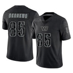 Choea W.Commanders #85 Chig Okonkwo Player Black Limited Reflective Home Game Stitched Jerseys