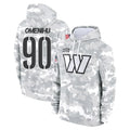Choea W.Commanders #90 Charles Omenihu Player Arctic Camo Limited Salute to Service Pullover Hoodies Game Stitched Jerseys